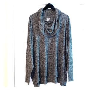 Paraphrase 3X charcoal heather cowl neck sweater. NWOT